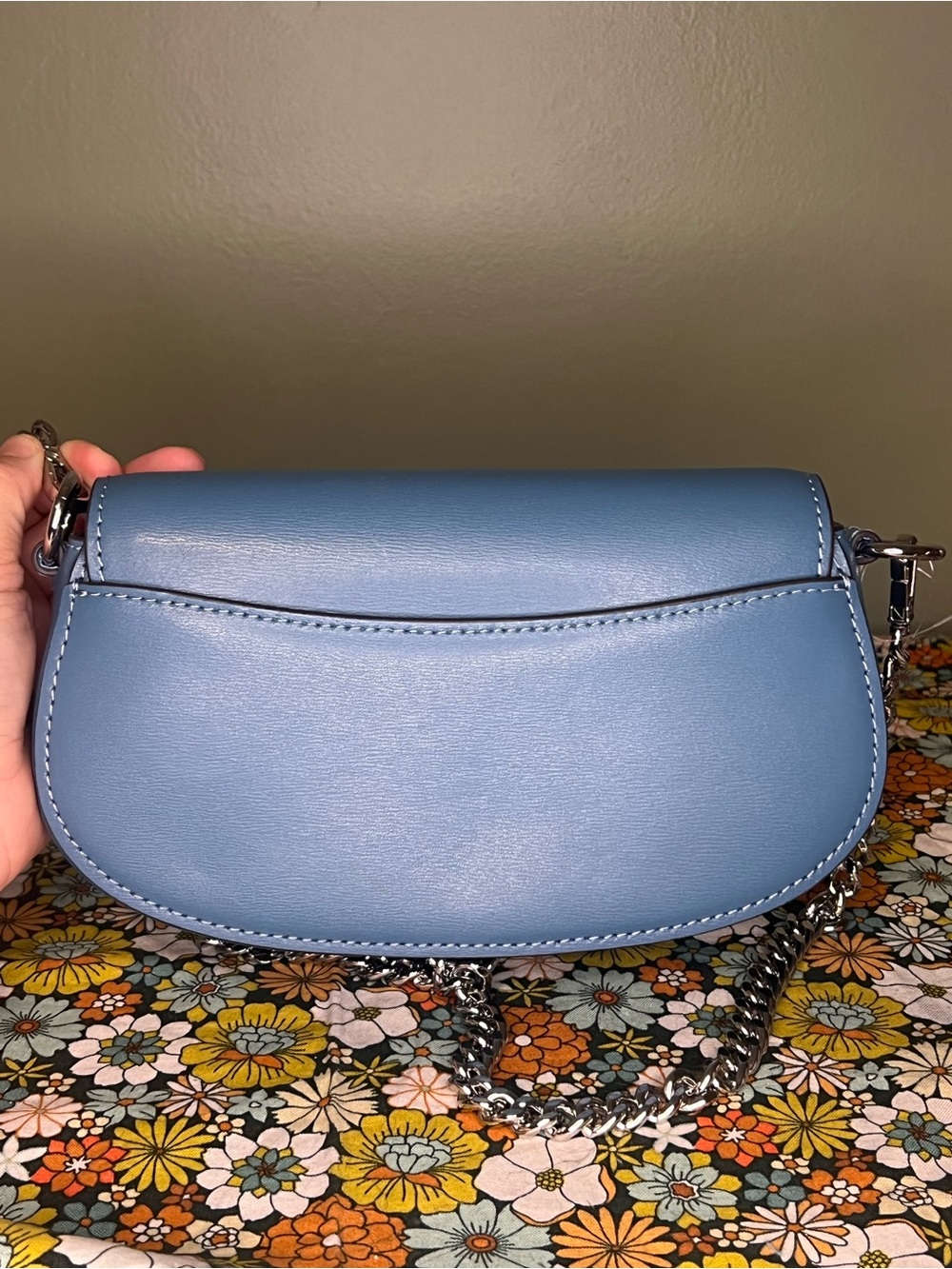 Michael Kors Mila Convertible Crossbody/Shoulder Bag Blue - Picture 5 of 8